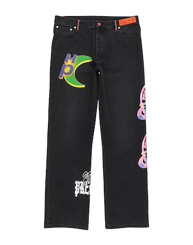 HERON PRESTON ジーンズ ブラック コットン 100%
