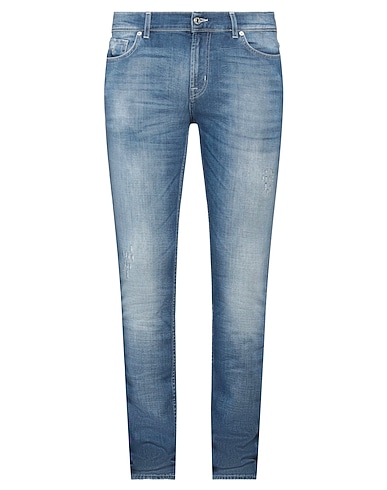 7 FOR ALL MANKIND Denim trousers Blue 92% Cotton, 6% Elastomultiester, 2% Elastane