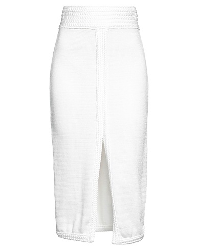 ANTONELLA RIZZA Midi skirt White 100% Nylon