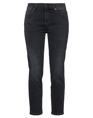 7 FOR ALL MANKIND Denim pants Black 67% Cotton, 27% Modal, 4% Elastomultiester, 2% Elastane