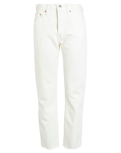 LEVI'S Denim trousers 501® JEANS FOR WOMEN 
 Ivory 100% Cotton
