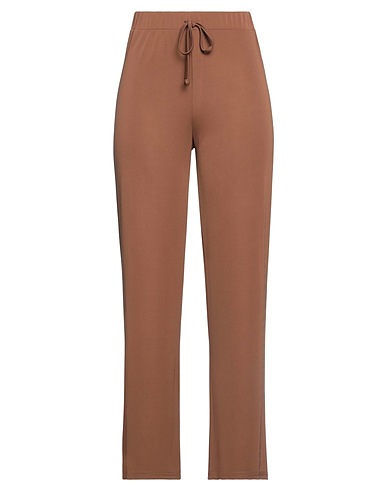 THINK Pantalone Marrone 95% Poliestere, 5% Elastan