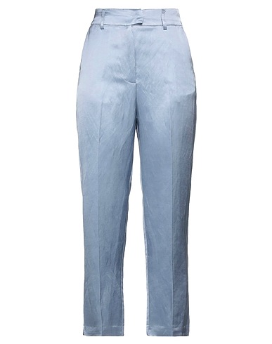HANAMI D'OR Casual pants Pastel blue 62% Linen, 38% Viscose