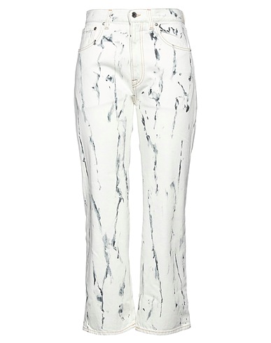 JUST CAVALLI Denim trousers Ivory 100% Cotton