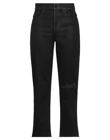 7 FOR ALL MANKIND Denim pants Black 98% Cotton, 2% Elastane