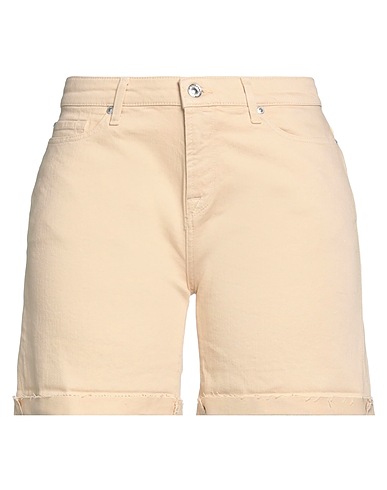 7 FOR ALL MANKIND Denim shorts Sand 98% Cotton, 2% Elastane