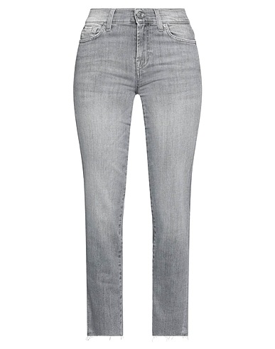 7 FOR ALL MANKIND Denim trousers Grey 94% Cotton, 4% Elastomultiester, 2% Elastane