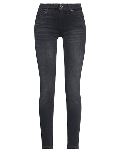 7 FOR ALL MANKIND Denim trousers Black 81% Cotton, 11% Lyocell, 6% Elastomultiester, 2% Elastane