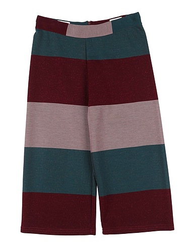 Y-CLÙ Casual trouser Burgundy 74% Viscose, 19% Polyester, 7% Metallic fiber
