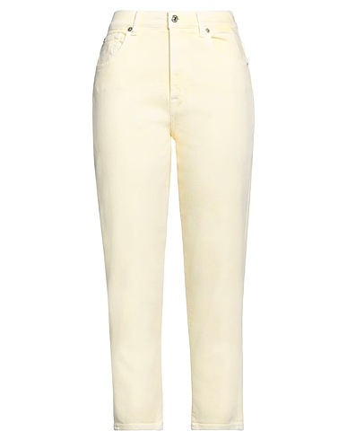 7 FOR ALL MANKIND Denim trousers Pastel yellow 81% Cotton, 11% Lyocell, 6% Elastomultiester, 2% Elastane