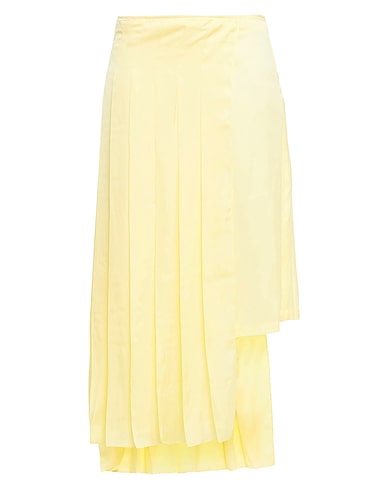 LEO LIN Midi skirt Pastel yellow 100% Polysilk