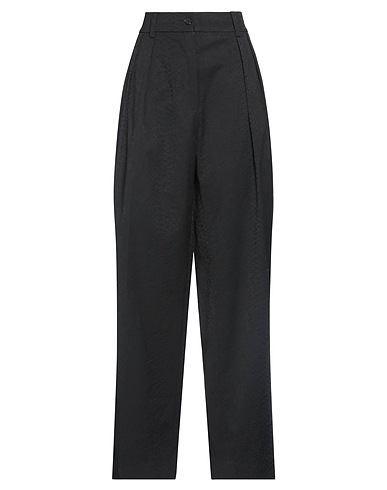 FENG CHEN WANG Casual pants Black 56% Viscose, 41% Cotton, 3% Elastane