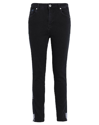 KARL LAGERFELD JEANS Denim trousers Black 65% Organic cotton, 17% Cotton, 16% Polyester, 2% Elastane