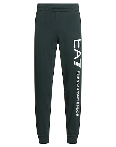 EA7 Pantalone Verde scuro 100% Cotone