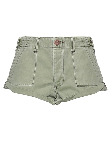 ONE TEASPOON Denim shorts Military green 100% Cotton