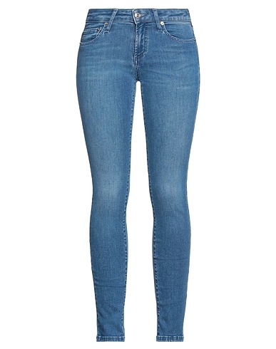 ROŸ ROGER'S Denim trousers Blue 93% Cotton, 5% Elastomultiester, 2% Elastane, Polyester
