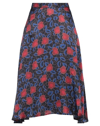 ROSSO35 Midi skirt Black 70% Viscose, 30% Silk