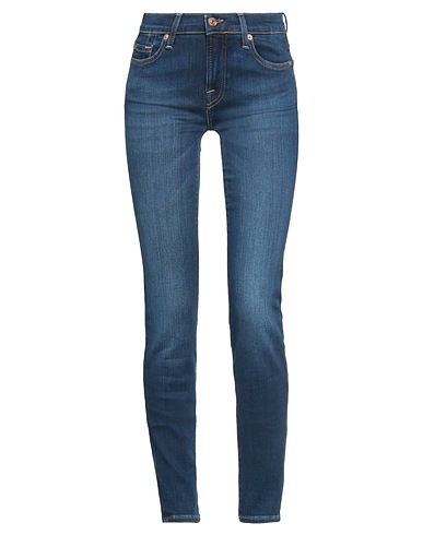 7 FOR ALL MANKIND Denim trousers Blue 92% Cotton, 6% Elastomultiester, 2% Elastane