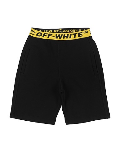 OFF-WHITE™ KIDS Denim shorts Black 100% Cotton, Polyester, Polyamide, Elastane