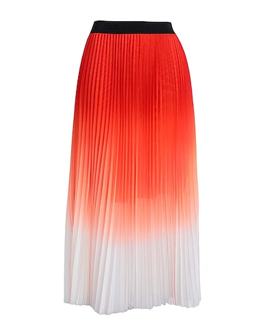 KARL LAGERFELD Jupe longue PLEATED MESH OMBRE SKIRT
 Rouge vif 100% Polyester