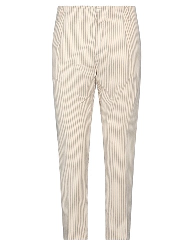 BE ABLE Casual trouser Beige 73% Cotton, 26% Linen, 1% Elastane