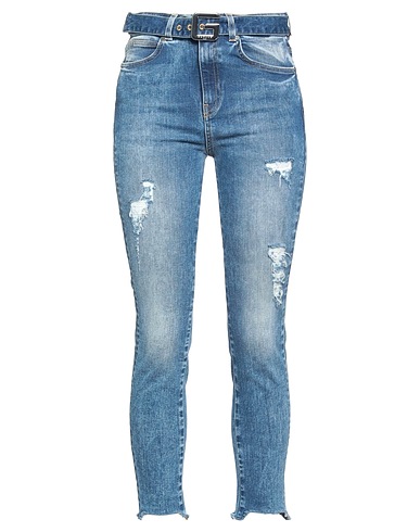 GAëLLE Paris Denim trousers Blue 98% Cotton, 2% Elastane