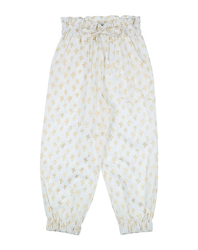 DEVOTION TWINS Casual trouser White 100% Cotton