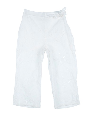 DEVOTION TWINS Casual trouser White 100% Cotton