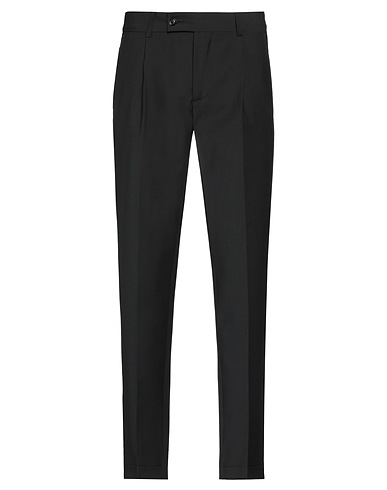 GREY DANIELE ALESSANDRINI Casual pants Black 55% Wool, 41% Polyester, 4% Elastane