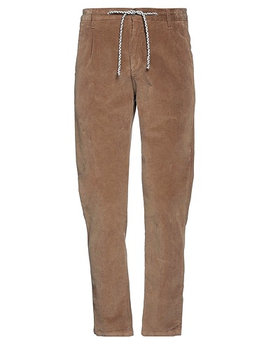 DANIELE ALESSANDRINI HOMME Casual pants Khaki 98% Cotton, 2% Elastane