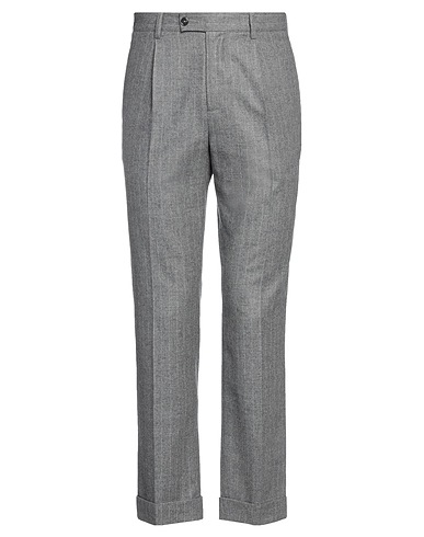 DANIELE ALESSANDRINI Casual pants Grey 62% Wool, 19% Acrylic, 16% Polyamide, 3% Cashmere