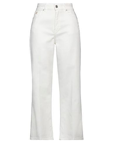 TRUSSARDI Casual trouser Off white 92% Cotton, 6% Elastomultiester, 2% Elastane