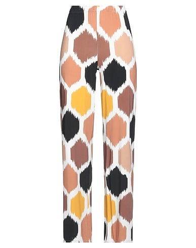 1-ONE Casual trouser White 90% Viscose, 10% Elastane