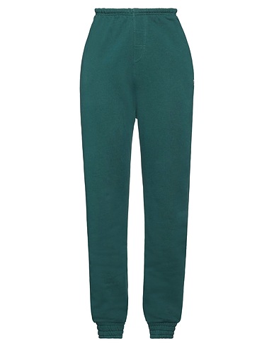 REEBOK Casual trouser Dark green 100% Cotton