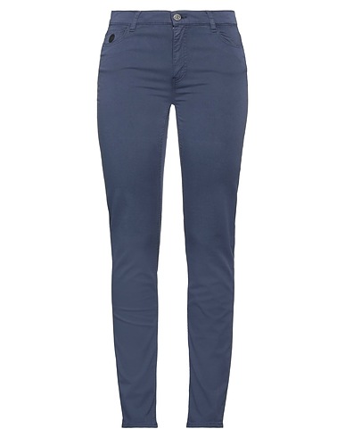 TRUSSARDI Casual trouser Navy blue 97% Cotton, 3% Rubber
