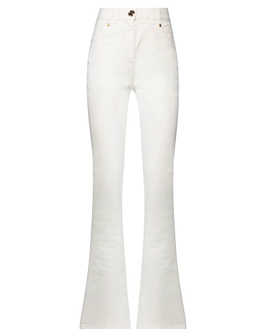 BALMAIN Denim pants White 100% Cotton