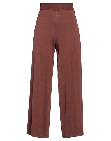 SKILLS & GENES Casual trouser Chocolate brown 77% Viscose, 23% Nylon