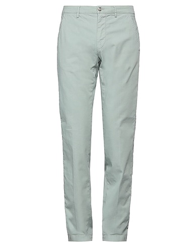 MASON'S Casual trouser Sage green 96% Cotton, 4% Elastane