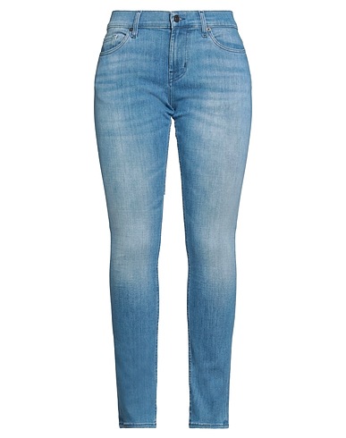 7 FOR ALL MANKIND Denim trousers Blue 92% Cotton, 6% Elastomultiester, 2% Elastane