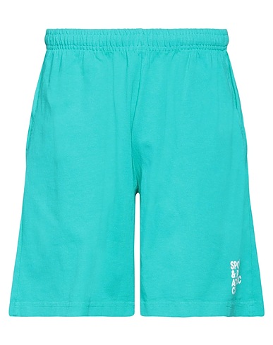 SPORTY & RICH Shorts & Bermuda Turquoise 100% Cotton