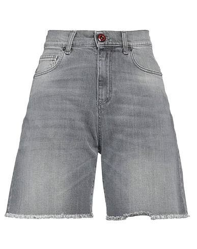 VISION OF SUPER Denim shorts Grey 99% Cotton, 1% Elastane