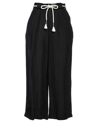 MDM MADEMOISELLE DU MONDE Pantalone Nero 62% Viscosa, 38% Lino