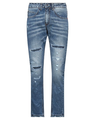 DISPLAJ Denim trousers Blue 100% Cotton