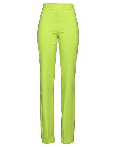 LA.LOLÌ Casual trouser VERDE LIME 95% Polyester, 5% Elastane