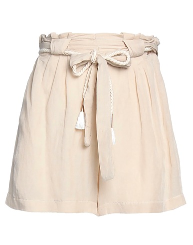 MDM MADEMOISELLE DU MONDE Shorts & Bermuda Beige 62% Viscosa, 38% Lino