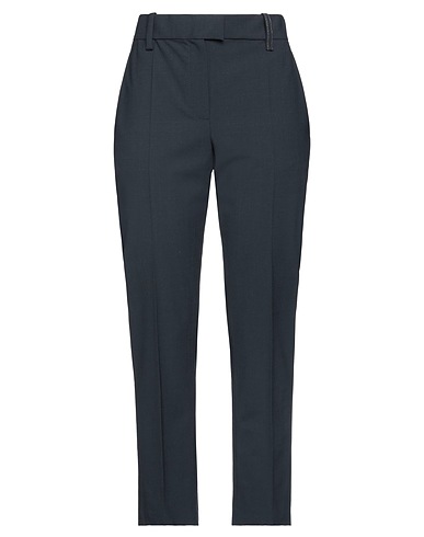 BRUNELLO CUCINELLI Casual pants Midnight blue 75% Virgin Wool, 23% Polyamide, 2% Elastane, Brass