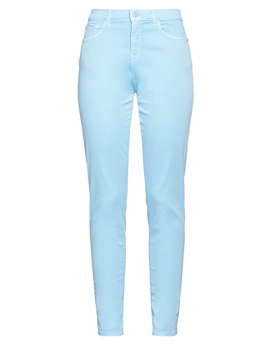 EMPORIO ARMANI Casual trouser Sky blue 65% Cotton, 32% Viscose, 3% Elastane