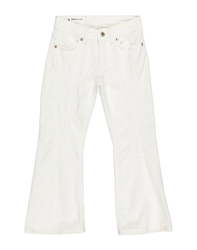 DONDUP Denim pants White 98% Cotton, 2% Elastane