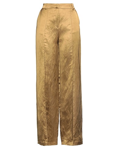 MANILA GRACE BOTTOMWEAR Military green 62% Linen, 38% Viscose