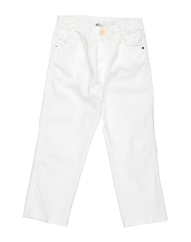 IL GUFO Casual trouser White 98% Cotton, 2% Elastane